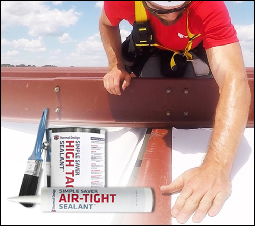 Installer applying Simple Saver® Air-Tight™ Sealants